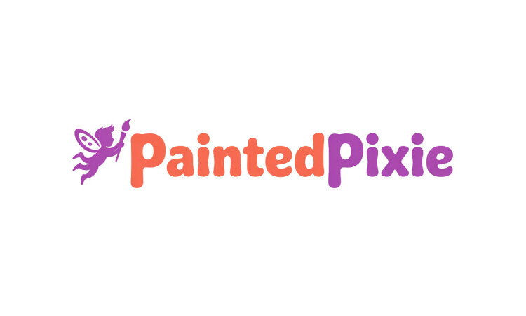 YetiDomains PaintedPixie.com domain name logo featuring colorful painted design on a sleek logo image.