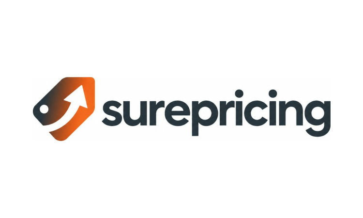 YetiDomains SurePricing.com domain name logo with text and branding elements on a white background.