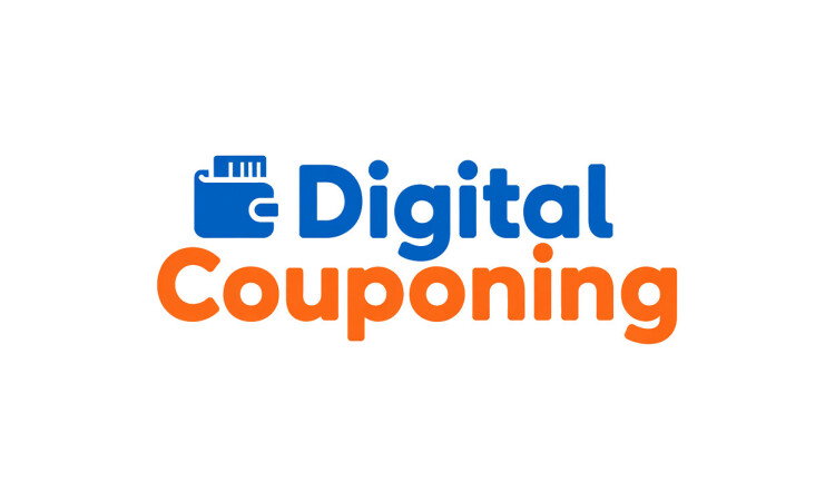 YetiDomains logo for DigitalCouponing.com domain name, featuring a modern design with digital coupon graphics.