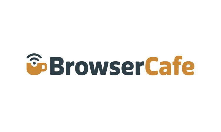 YetiDomains BrowserCafe.com domain name logo with browser icon and modern design.