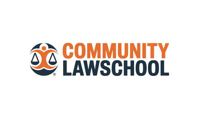 YetiDomains CommunityLawSchool.com domain name logo, featuring the text "Community Law School" in a professional design.