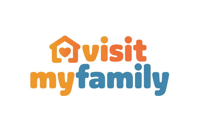 VisitMyFamily.com domain name logo by YetiDomains, featuring a professional design with the website name and branding elements.