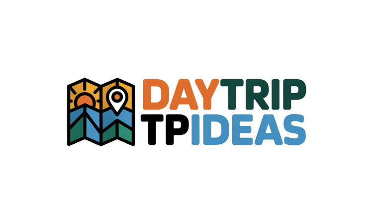 YetiDomains DayTripIdeas.com domain name logo with text and branding elements on a white background.