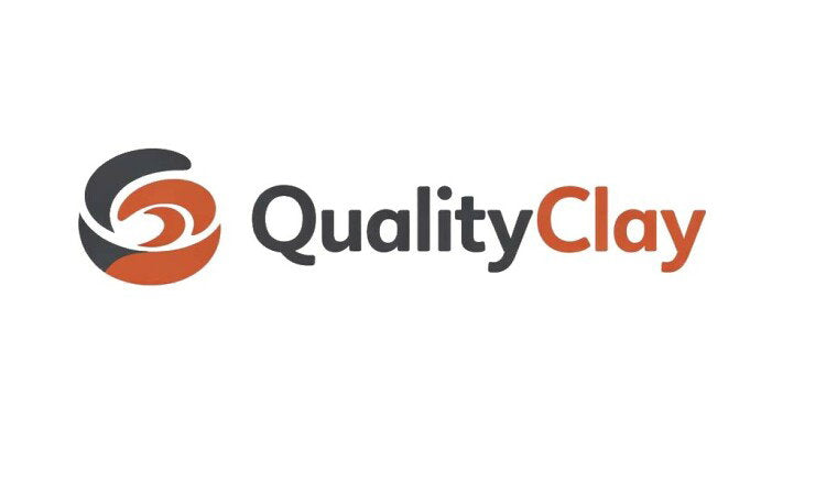 YetiDomains logo for QualityClay.com domain name with a modern design on a white background.