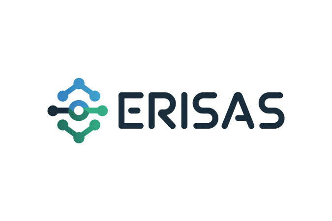 YetiDomains logo for Erisas.com domain name with modern design and branding elements.