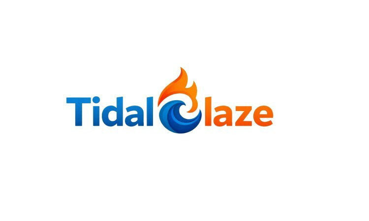YetiDomains TidalBlaze.com domain name logo featuring modern typography and a sleek design.