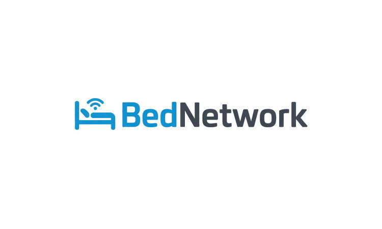 YetiDomains BedNetwork.com domain logo featuring the brand name and a modern design with blue and white colors.