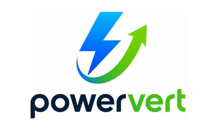 YetiDomains PowerVert.com domain name logo image featuring the PowerVert.com branding and logo design.