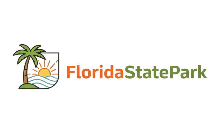 FloridaStatePark.com domain name logo with YetiDomains branding, featuring a Florida state park-themed design.