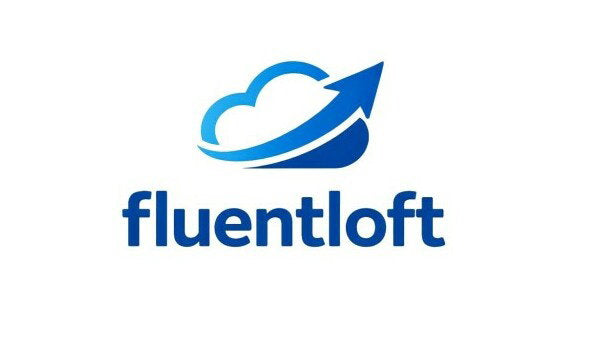 YetiDomains logo for FluentLoft.com domain name featuring modern design and branding elements.