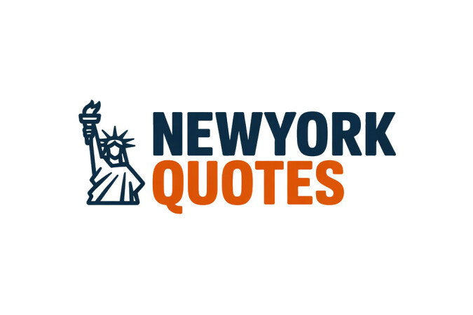 YetiDomains NewYorkQuotes.com domain name logo with text and cityscape design on a white background