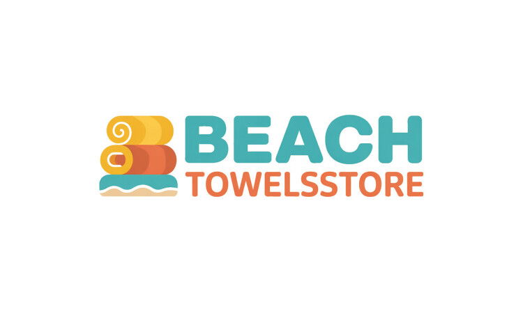 YetiDomains beach towels store domain logo featuring the brand name and a colorful beach towel design.