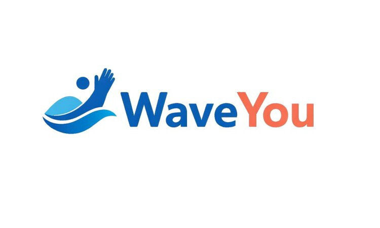 YetiDomains WaveYou.com domain name logo featuring stylized wave design and modern font on a white background.