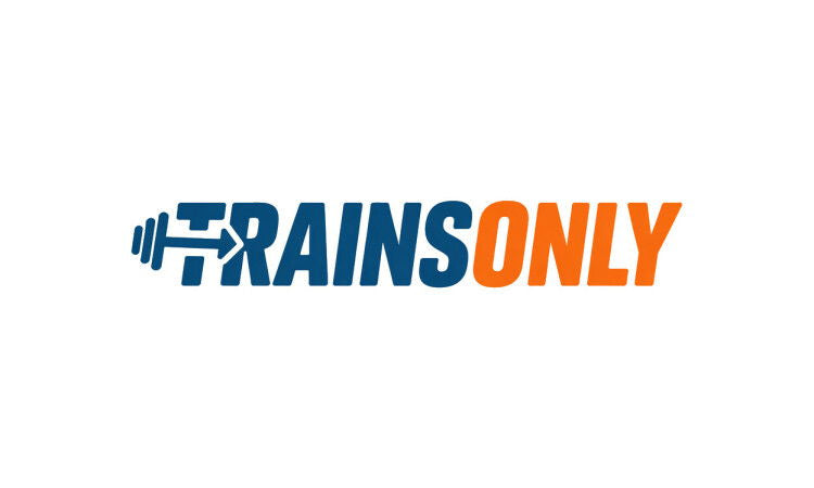YetiDomains TrainsOnly.com domain name logo image featuring the TrainsOnly.com branding and logo design.