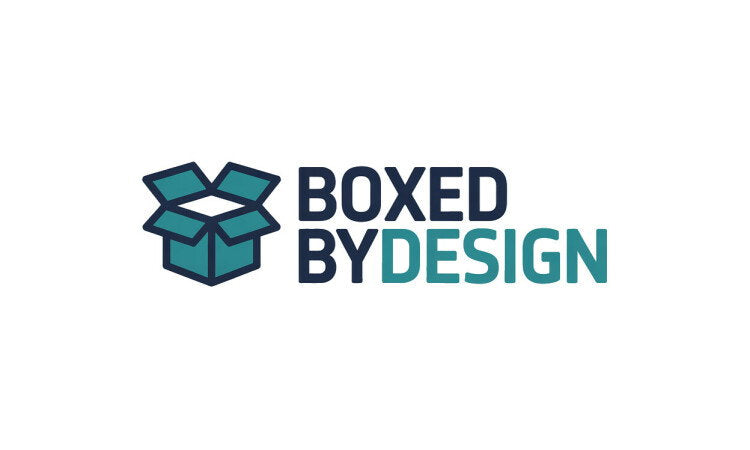 YetiDomains boxedbydesign.com domain name logo featuring modern design and clear branding on a white background.