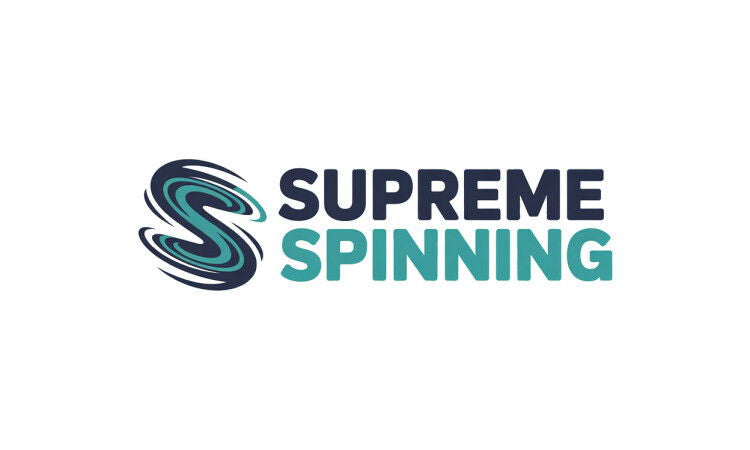 YetiDomains SupremeSpinning.com domain name logo with text and branding elements on a white background