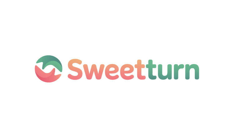 Logo of SweetTurn.com domain name, featuring the YetiDomains brand logo with a modern design and branding elements.